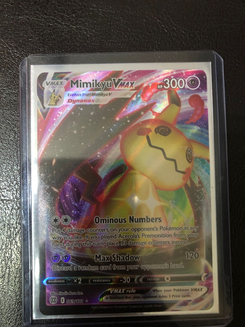  Mimikyu V & Vmax 069/172 Brilliant Stars - Ultra Rare Pokemon  Card Lot : Toys & Games