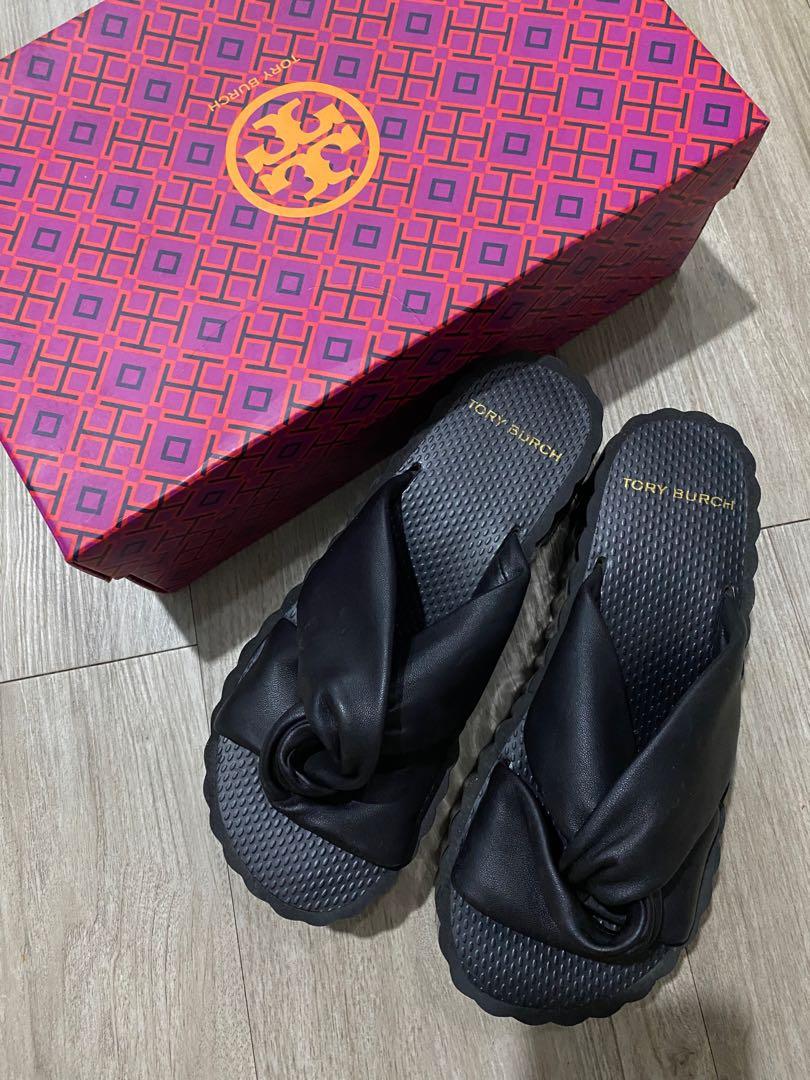 Tory burch knotted deals scallop wedge slide