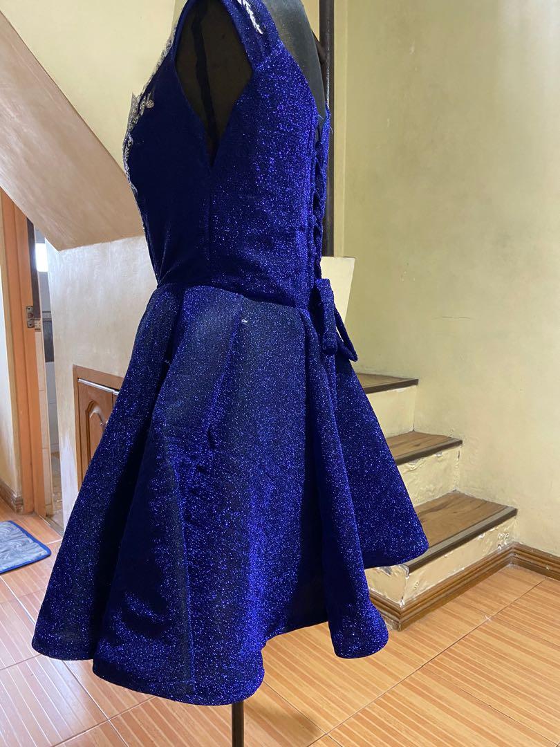 Trendy Blue Cocktail Gown Women s Fashion Dresses Sets