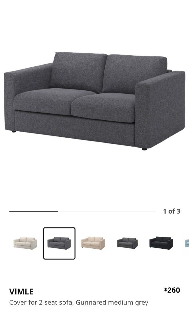 Ikea Vimle sofa cover, Furniture & Home Living, Furniture, Sofas on