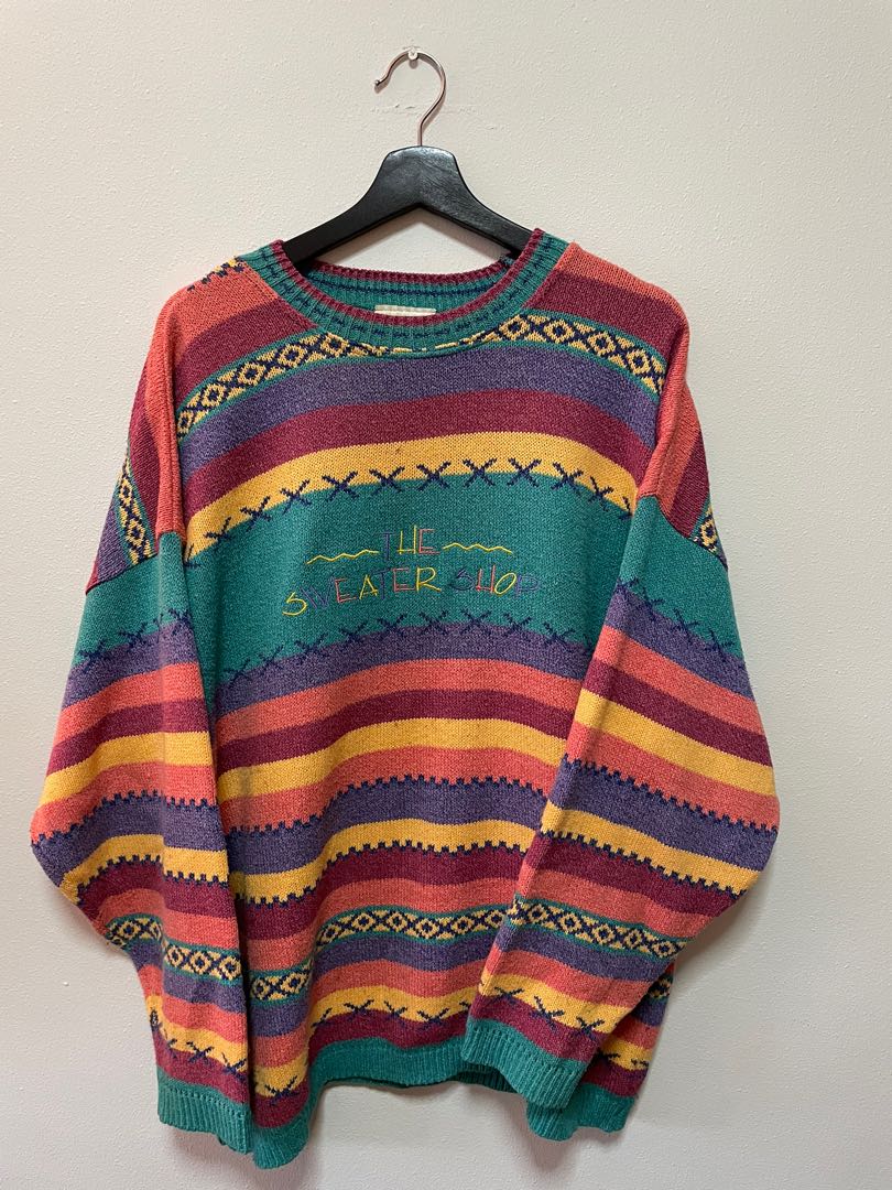 Vintage Knit Sweater Men s Fashion Coats Jackets and Outerwear