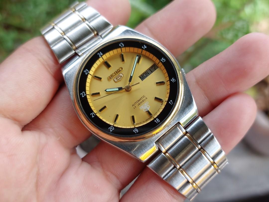 Vintage Seiko-5 Classic Golden Military Automatic Watch, Men's Fashion,  Watches & Accessories, Watches on Carousell