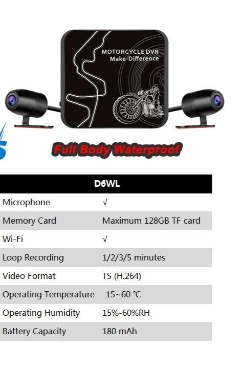 VSYS D6WL Full HD Motorcycle Camera, Motorcycles, Motorcycle ...