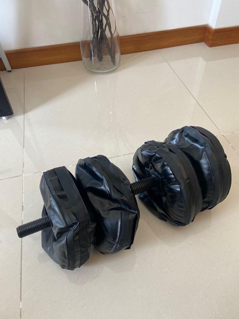 Waterfilled Dumbbell in Black, Sports Equipment, Exercise & Fitness
