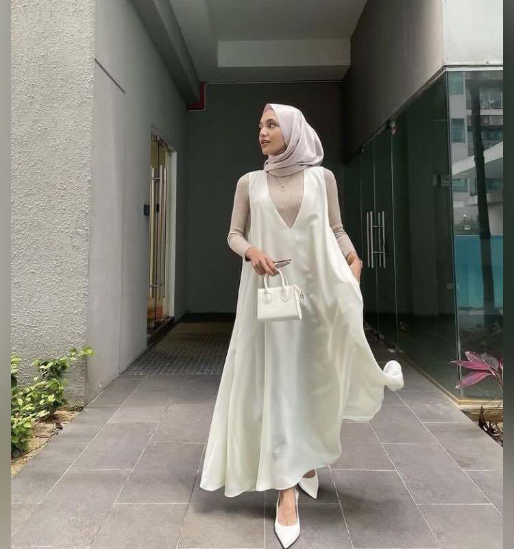 White and sales khaki dress