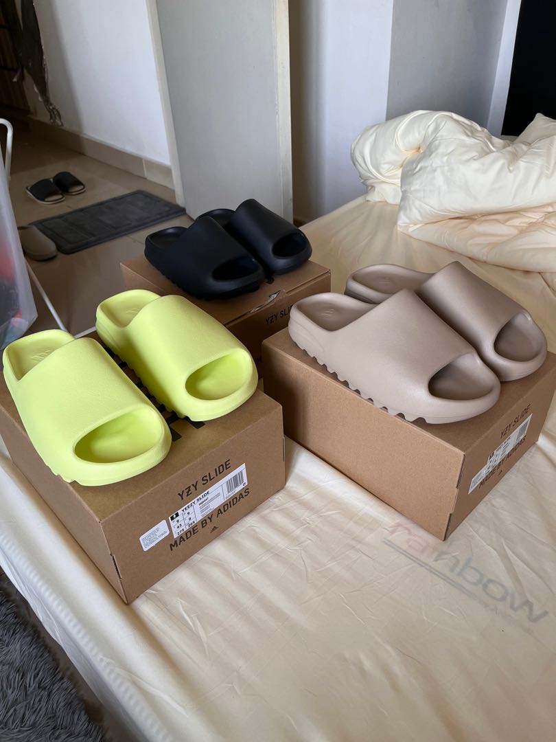 yeezy slides rainbow