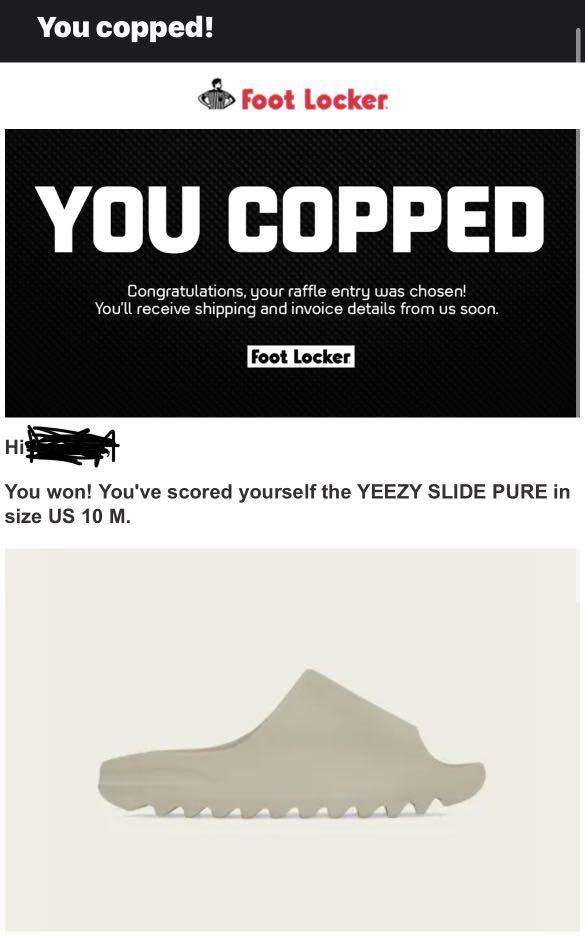 UK10/US10 Yeezy Slide Pure, Men's Fashion, Footwear, Sneakers on Carousell