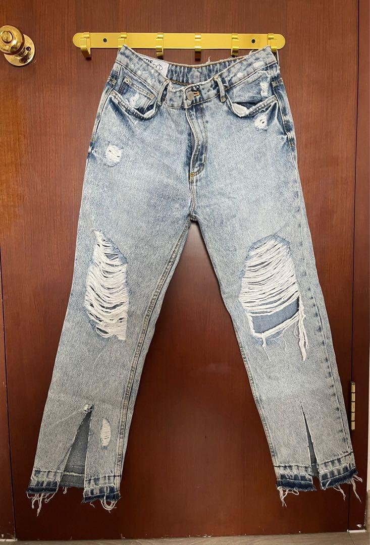Zara Ripped Jeans(26/36), Fesyen Wanita 