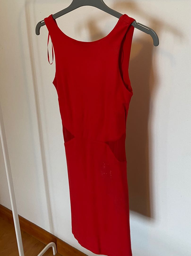 Zara trafaluc red dress clearance