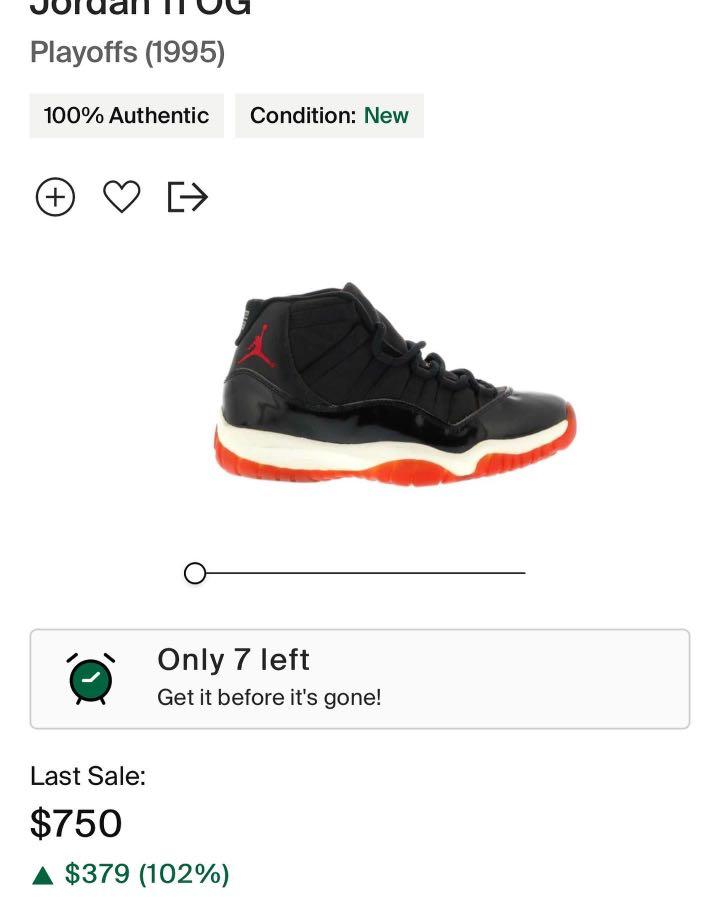 1995 Jordan 11 Bred OG Playoffs, Men's 