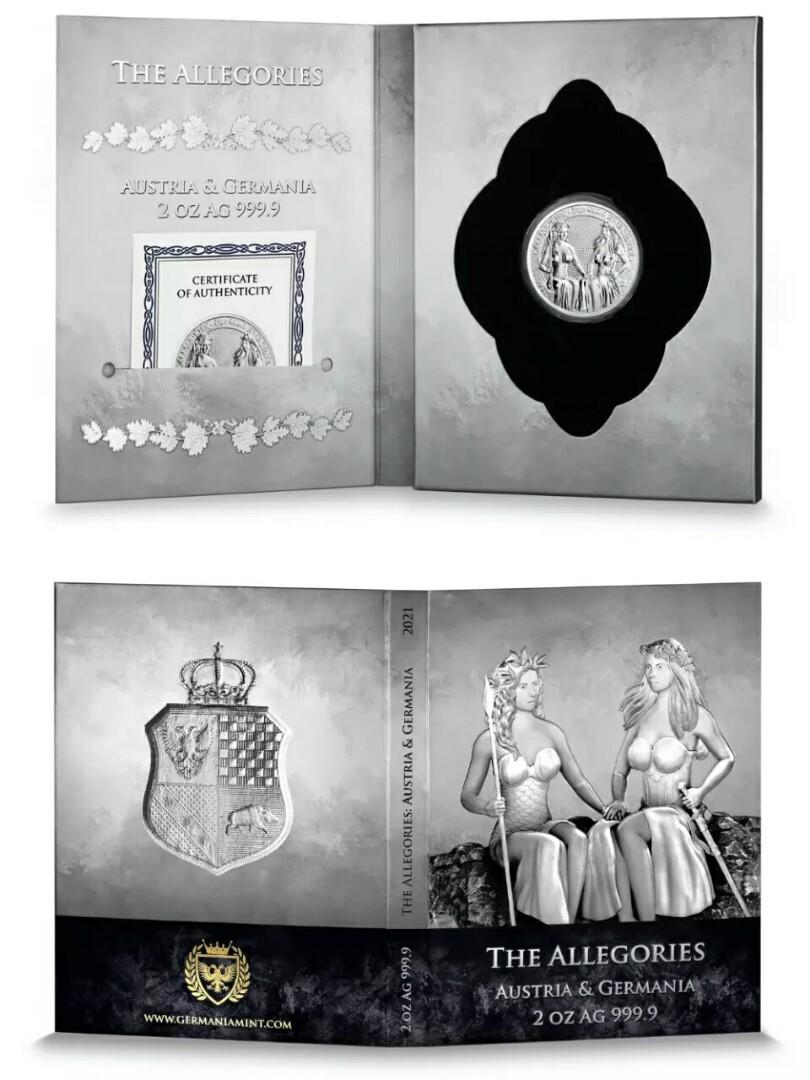 德國與澳大利亞雙女神銀幣二盎司~限量2500枚，銀幣，限量銀幣，銀幣，紀念幣，錢幣，幣~德國與澳大利亞雙女神銀幣二盎司~銀幣~限量2500枚單枚價,  書籍、休閒與玩具, 收藏、紀念品, 錢幣、紙鈔在旋轉拍賣