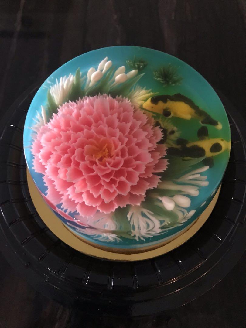 6inch 3d Jelly Cake Koi Fish Pond, Food & Drinks, Homemade Bakes on