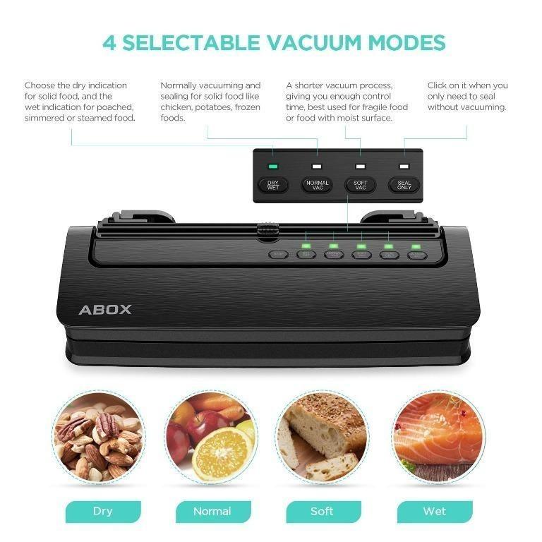 (266) ABOX Vacuum Sealer Machine V63, Food Vacuum Air Sealing System
