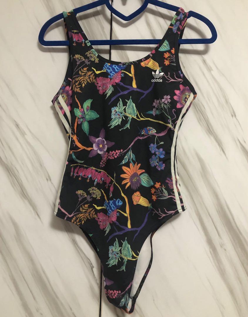 Floral swimsuit shop by adidas originals