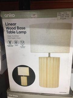 Anko Linear Wood Base Table Lamp
