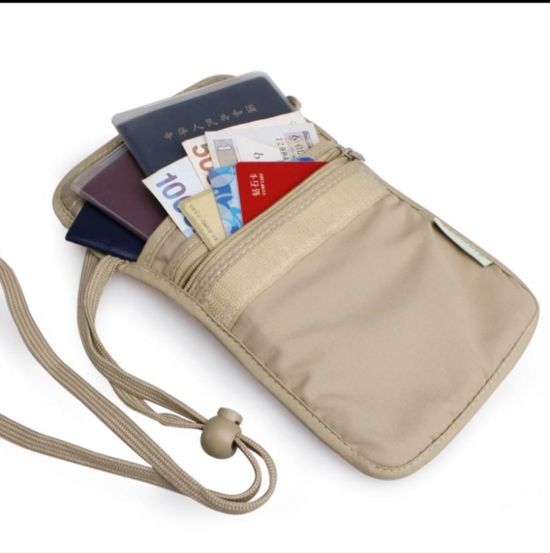 Anti theft Under clothes Wallet Safety Pouch Security for passport
