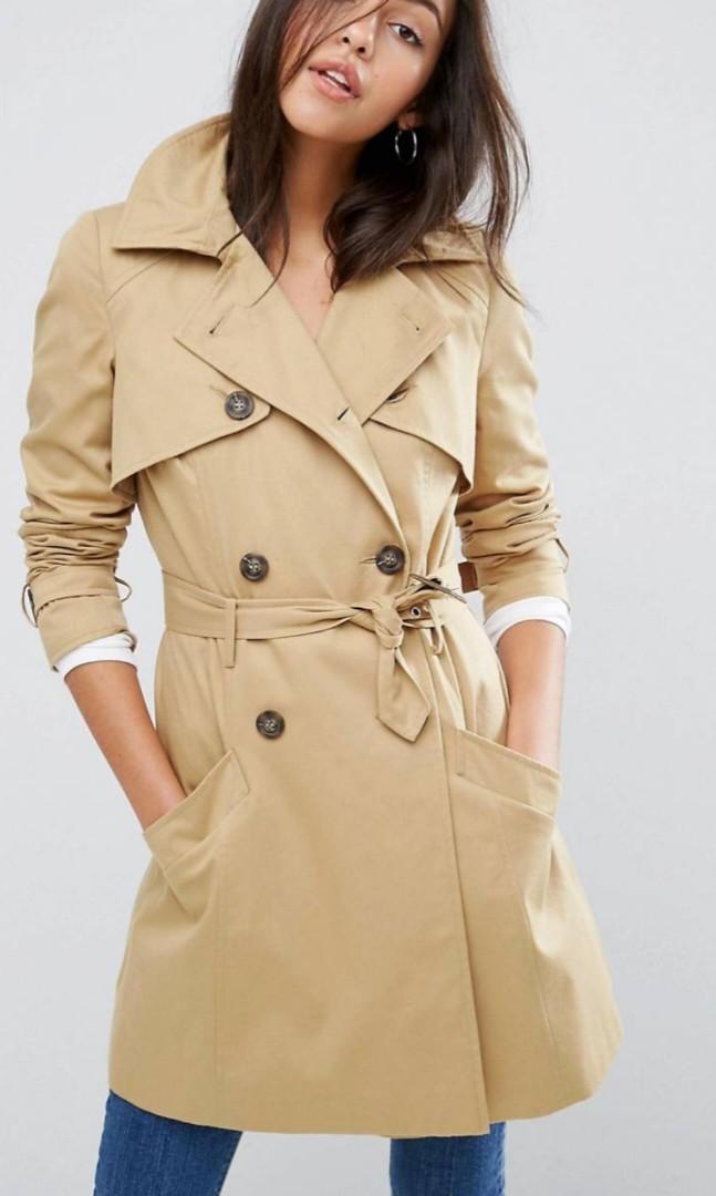 Asos khaki trench coat Clearance