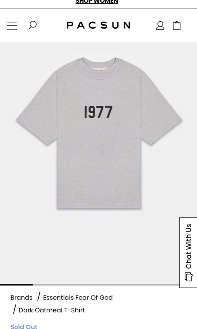 8052円 最大71%OFFクーポン FOG-Essentials 1977 T-Shirt S