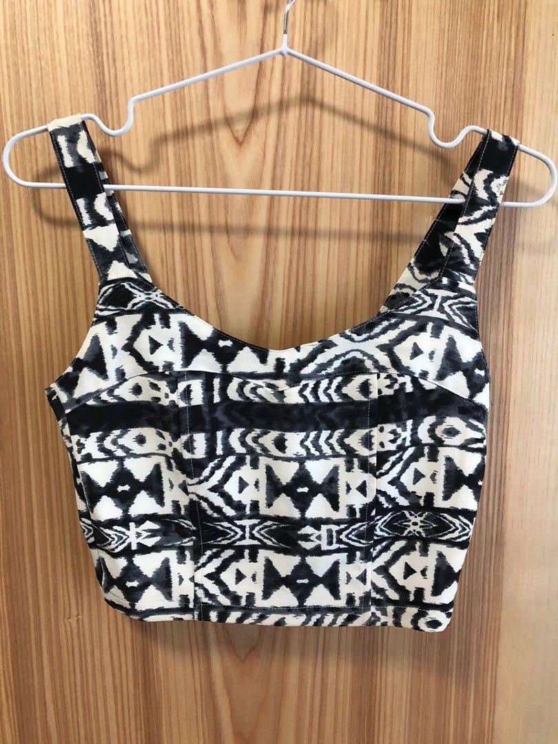 Aztec crop top deals