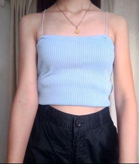 Baby Blue Bandeau Top