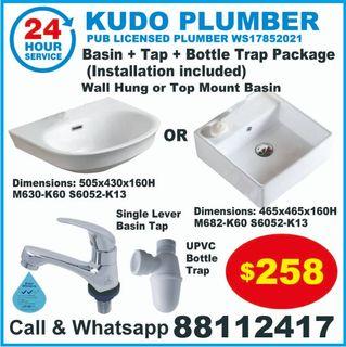 Basin & Tap (Installation Included)