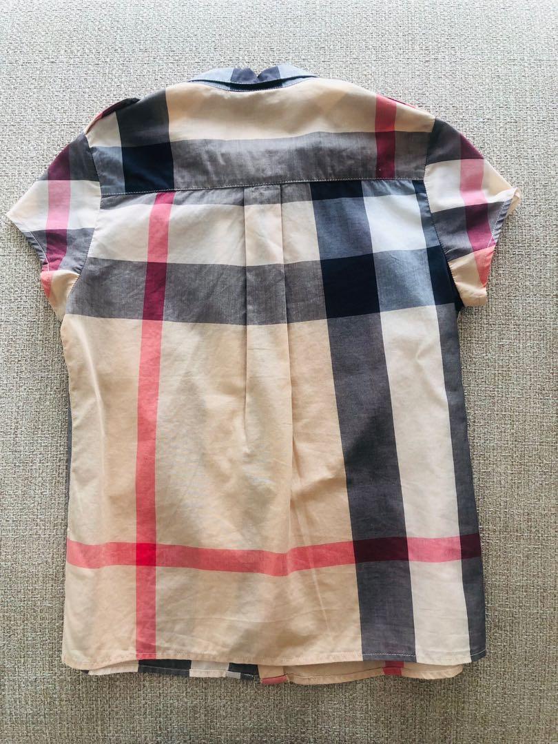 Burberry Girls Classic Checked Shirt Age 8 yrs