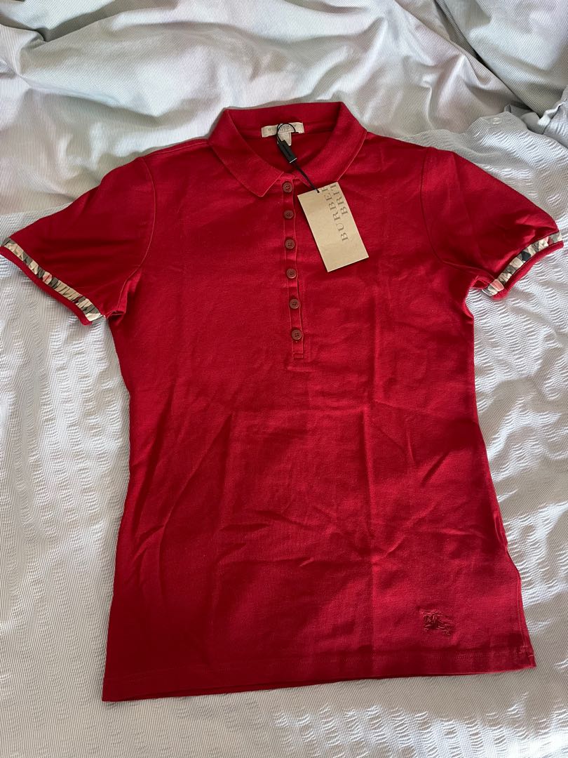 Burberry polo store womens red