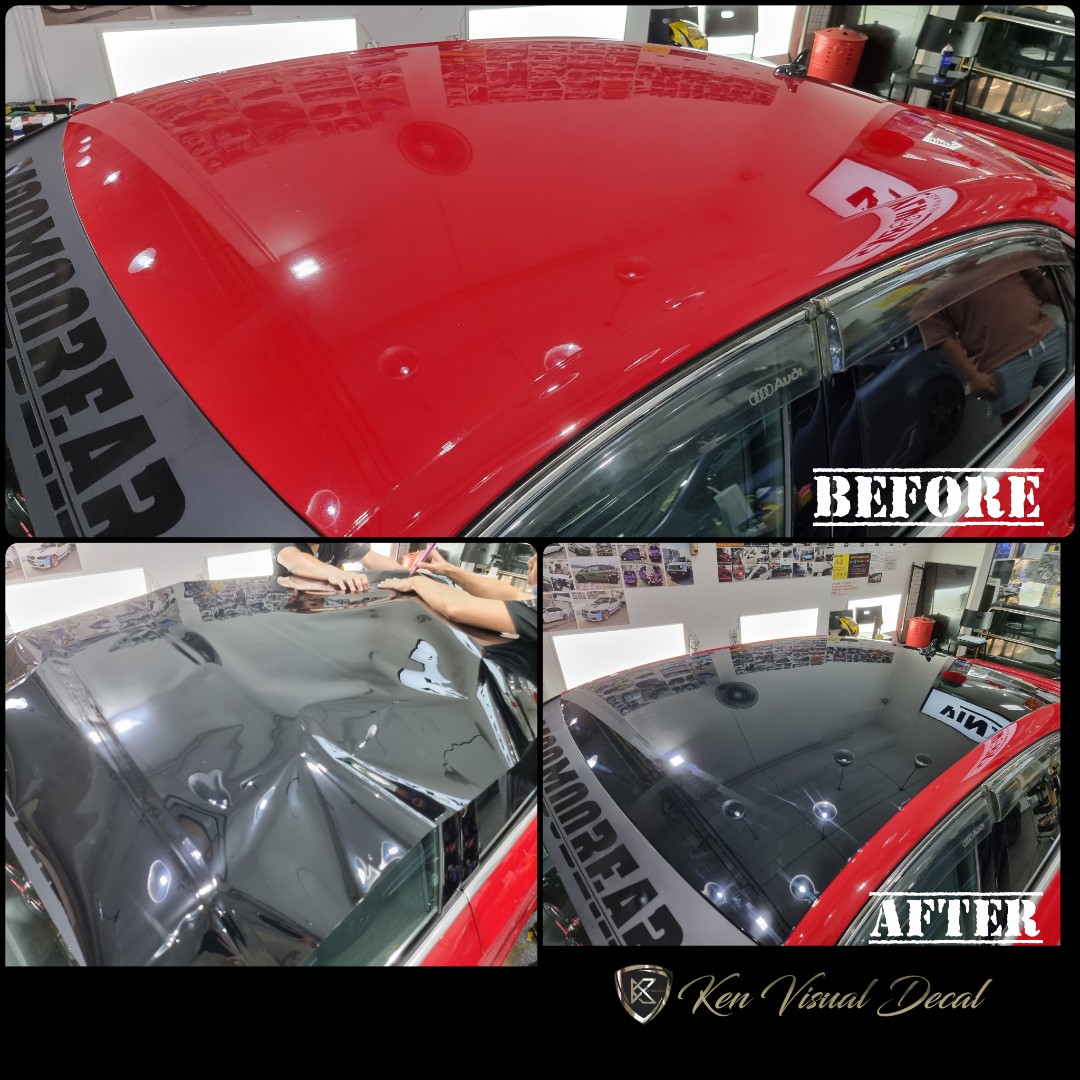 Car Wrap Roof wrap High Gloss Black, Car Accessories, Car