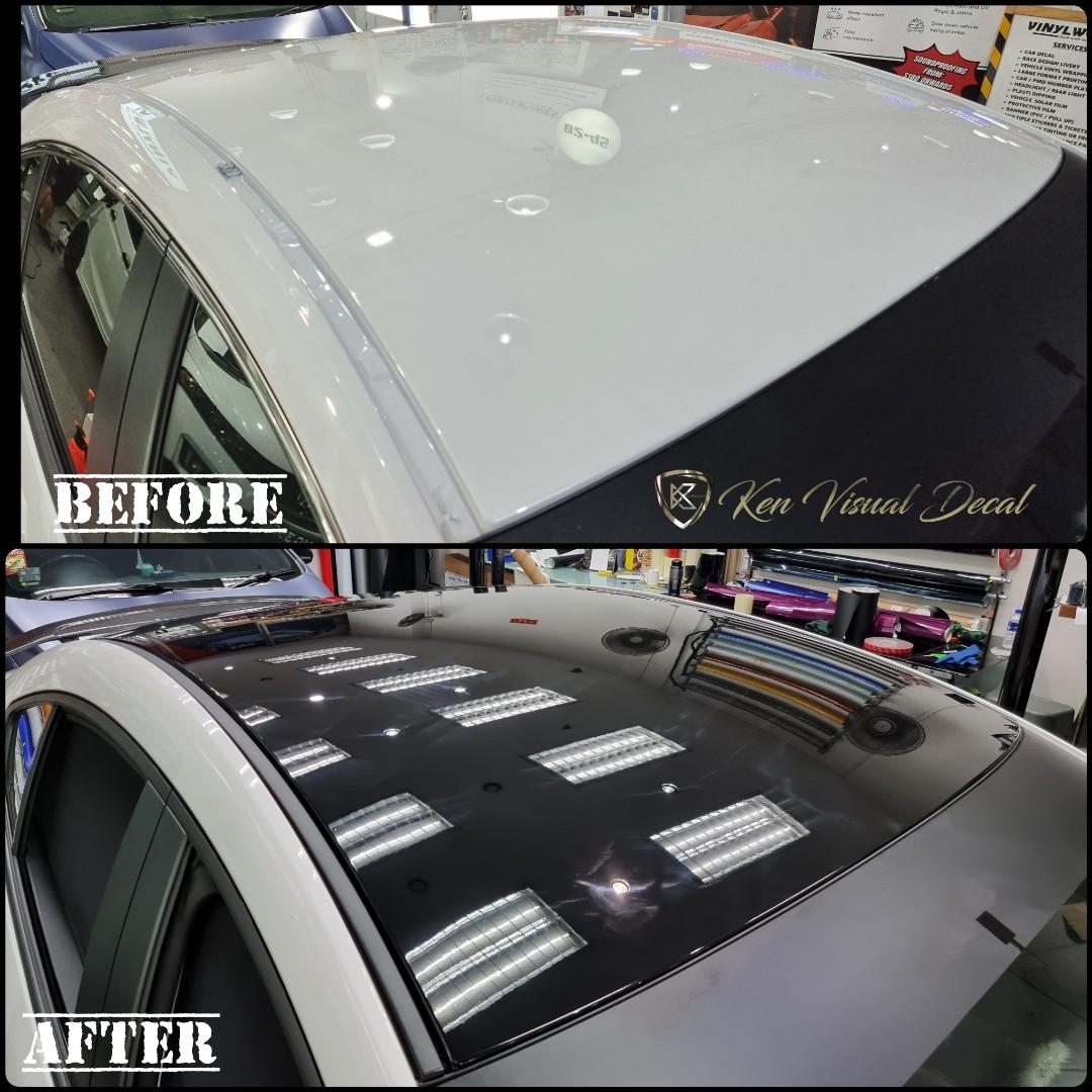 Car Wrap Roof wrap High Gloss Black, Car Accessories, Car