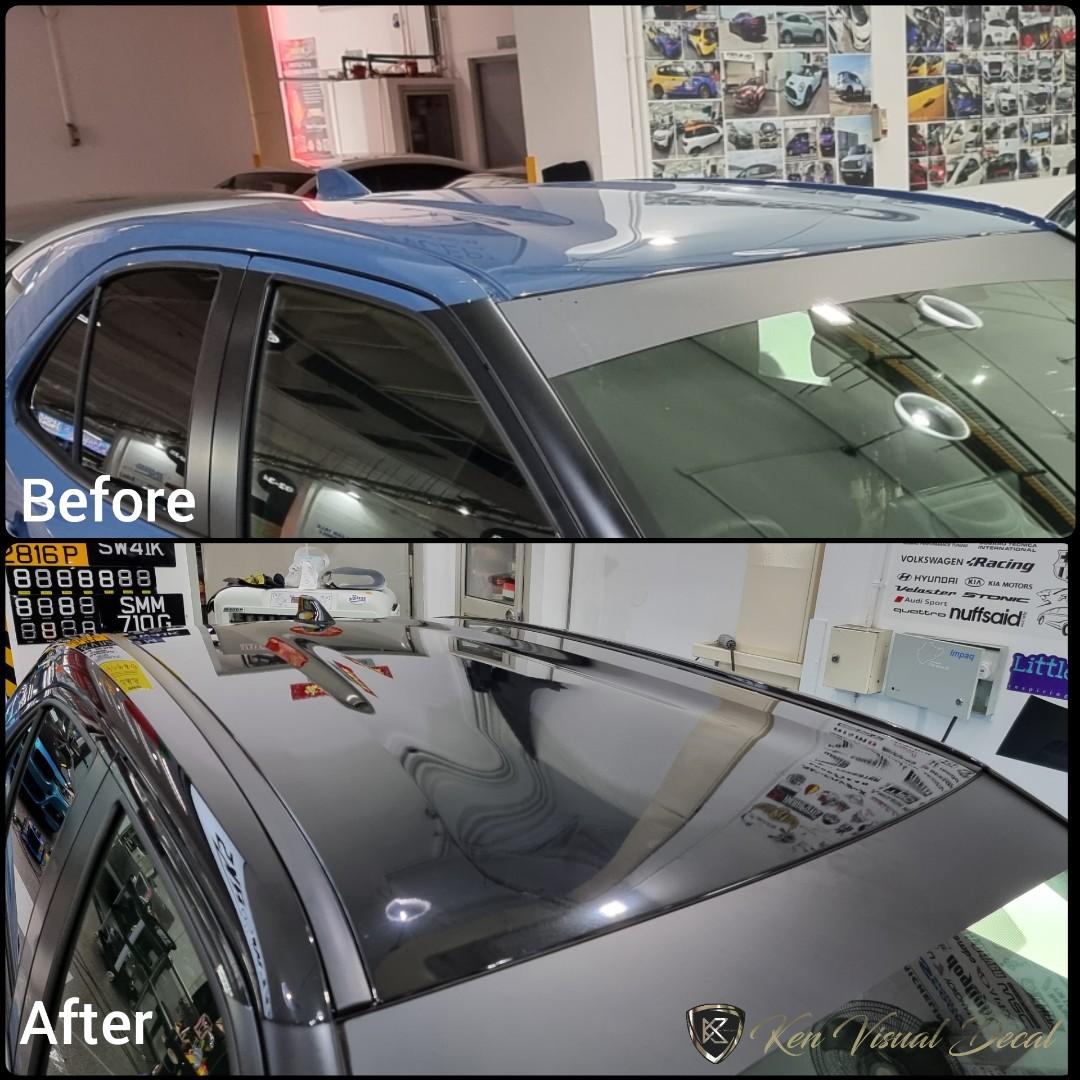 Car Wrap Roof wrap High Gloss Black, Car Accessories, Car