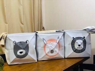 Cartoon Animal Storage Bucket Foldable Toys Sundries Laundry Baskets