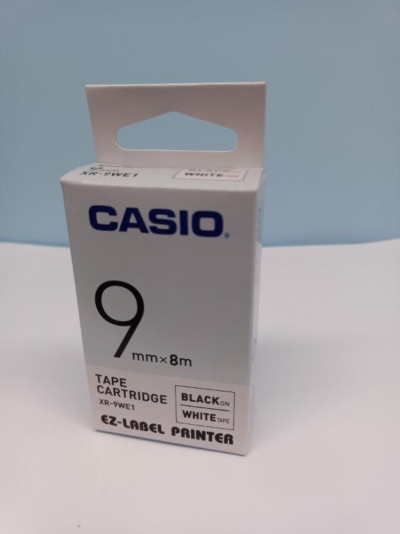 Casio Ez-Label Printer Tape Cartridge Xr-9We1 (9Mm × 8M), Computers & Tech,  Printers, Scanners & Copiers On Carousell