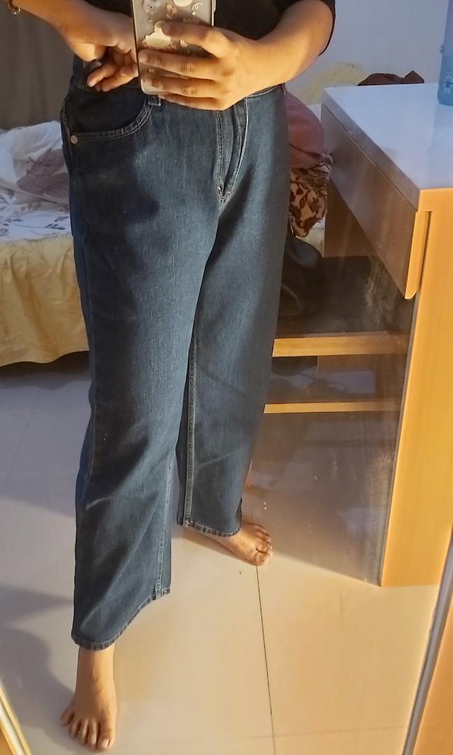denim, straight leg jeans 