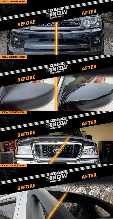 FREE Two-Day Shipping!, 'S CHOICE for plastic trim restorer and  GUARANTEED to last for 2 years! Cerakote Ceramic Trim Coat is a plastic  trim restoration that you don't