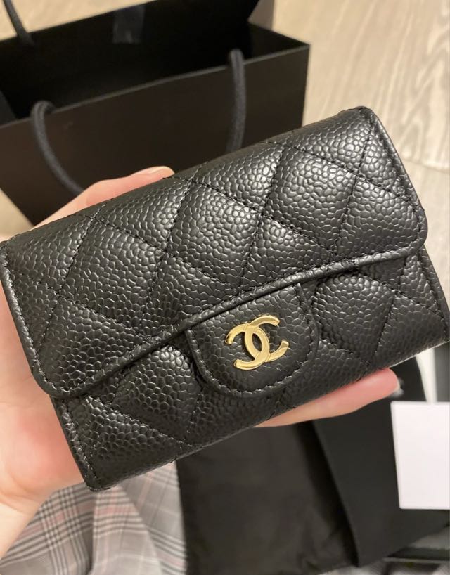 Chanel CF Card Holder 金扣新款卡包銀包, 女裝, 手袋及銀包, 銀包