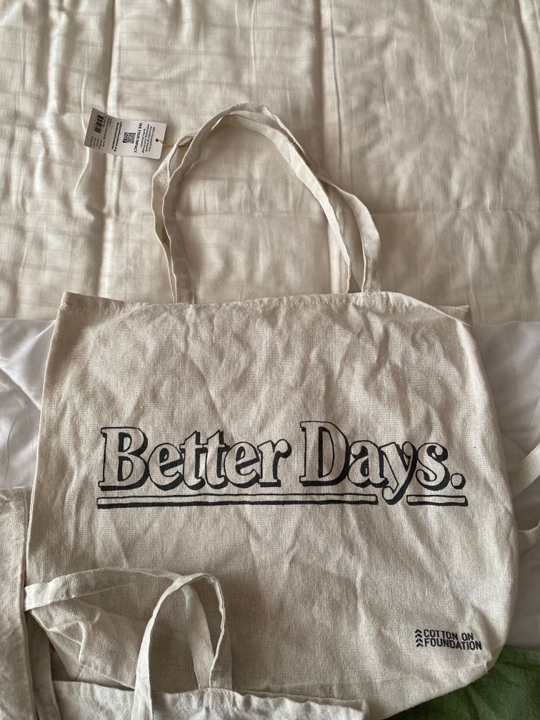 Cotton on sale tote bag rm6