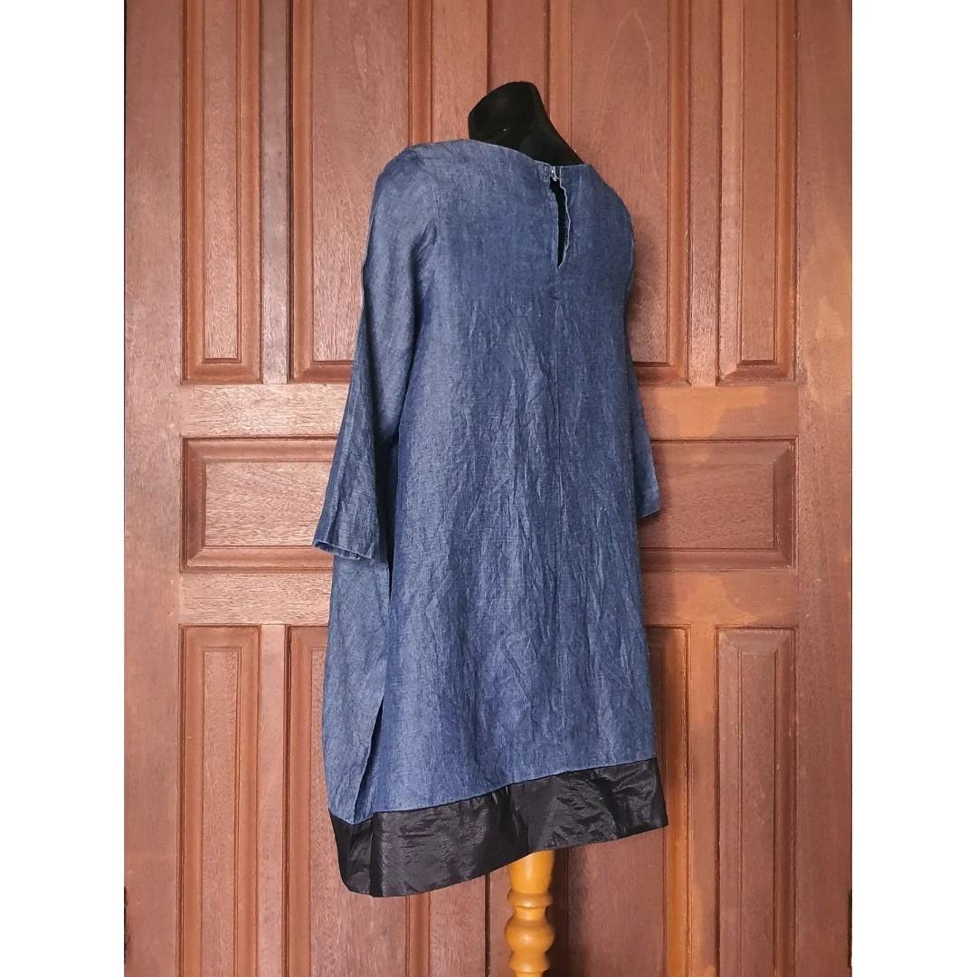 denim a line dress