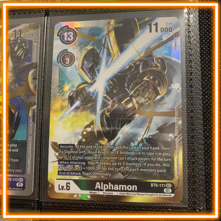 Digimon English TCG Alphamon BT6111 SEC Secret Rare Black Card