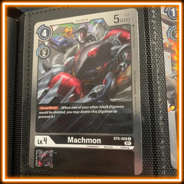 Digimon English TCG Machmon BT6059 R Rare Black Card, Hobbies & Toys