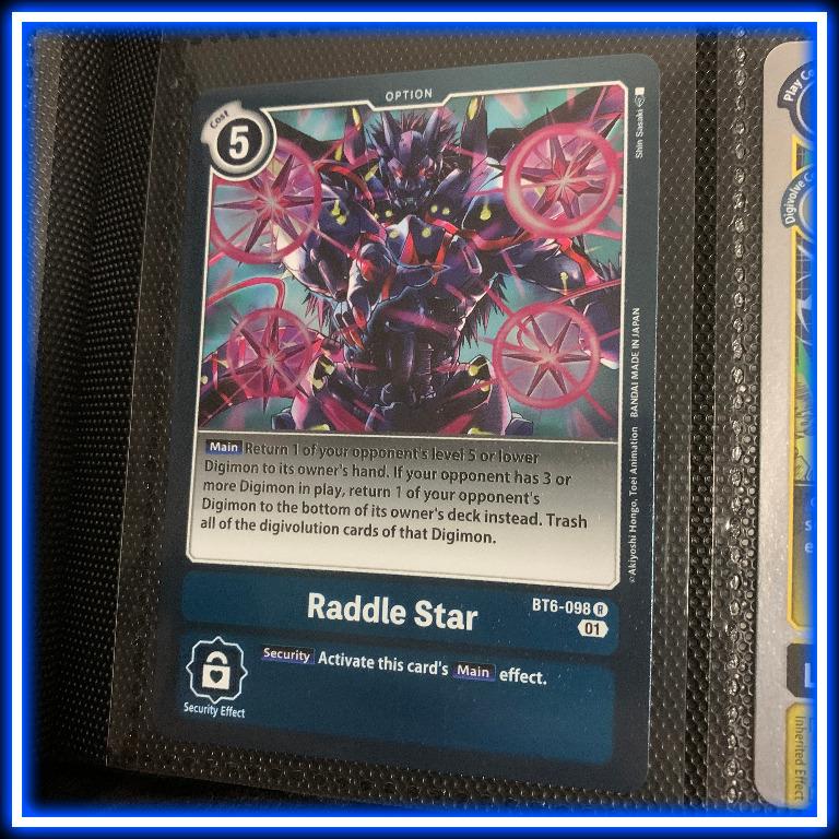 Digimon English TCG Raddle Star BT6098 R Rare Card, Hobbies & Toys