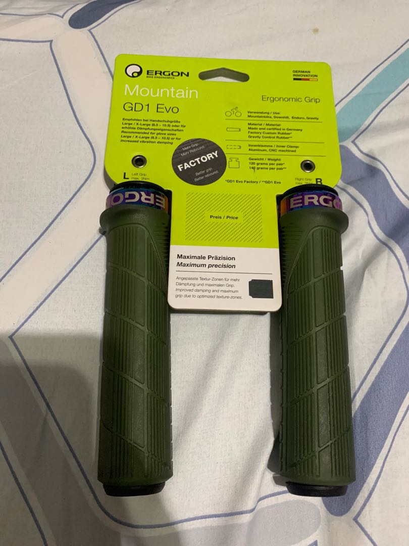 Ergon GD1 Evo factory lock on handle grip, Sports Equipment, Bicycles