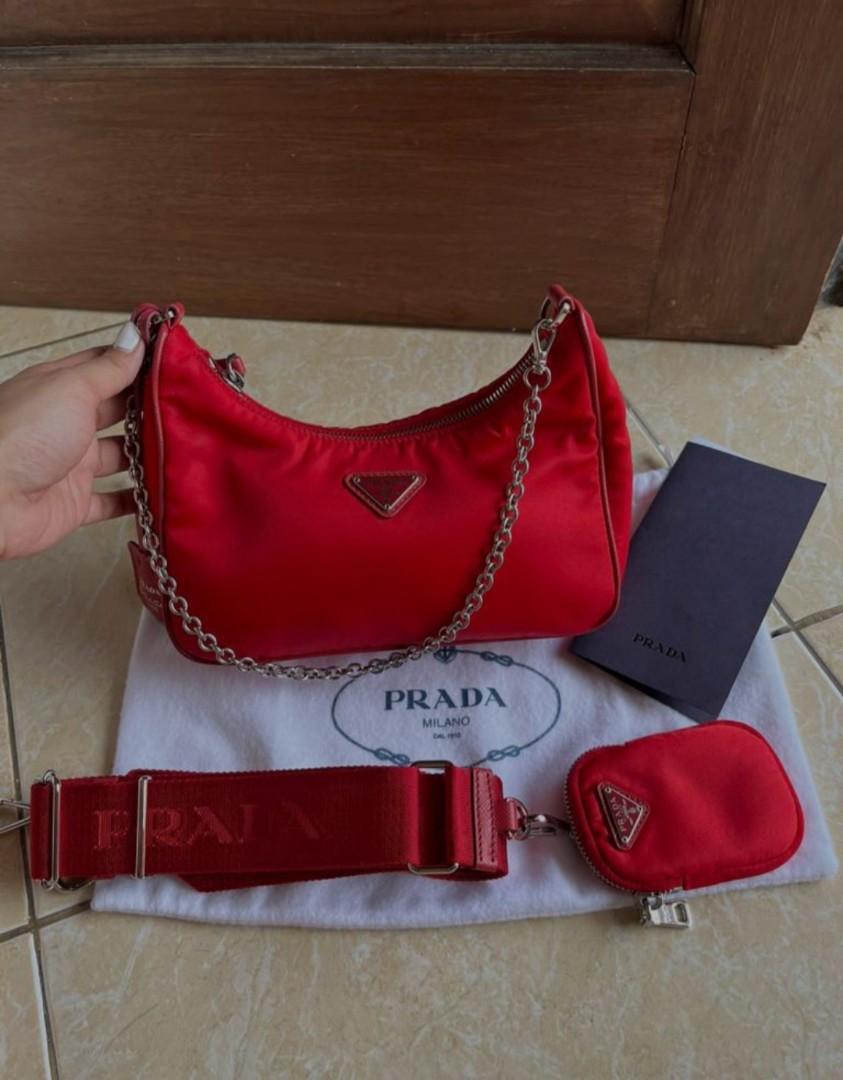 Prada multi pochette red online