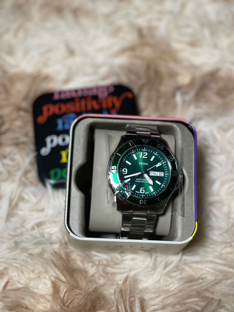 Fossil Emerald Green Quartz Watch, Men's Fashion, Watches & Accessories