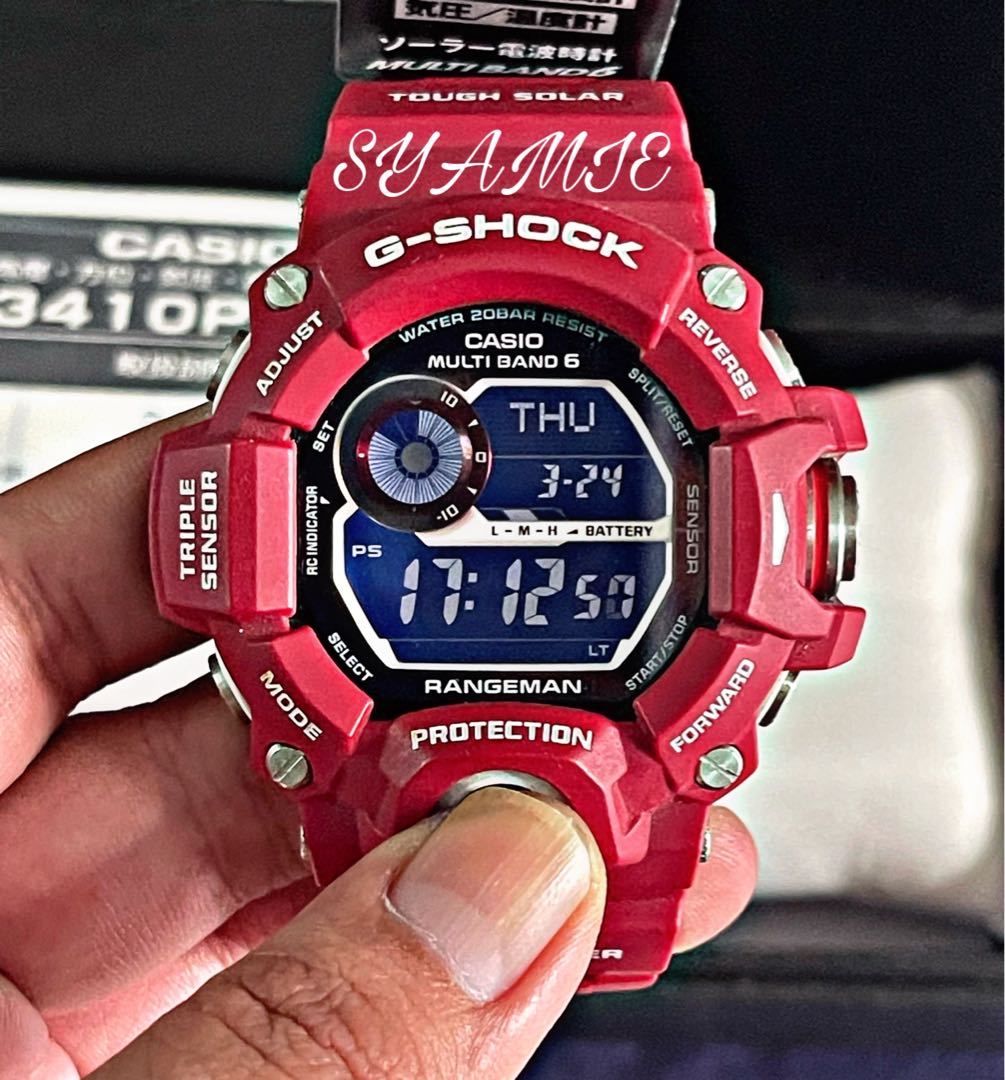 G-Shock GW-9400RDJ-4JF Men In Rescue Red Rangeman, Men's Fashion ...