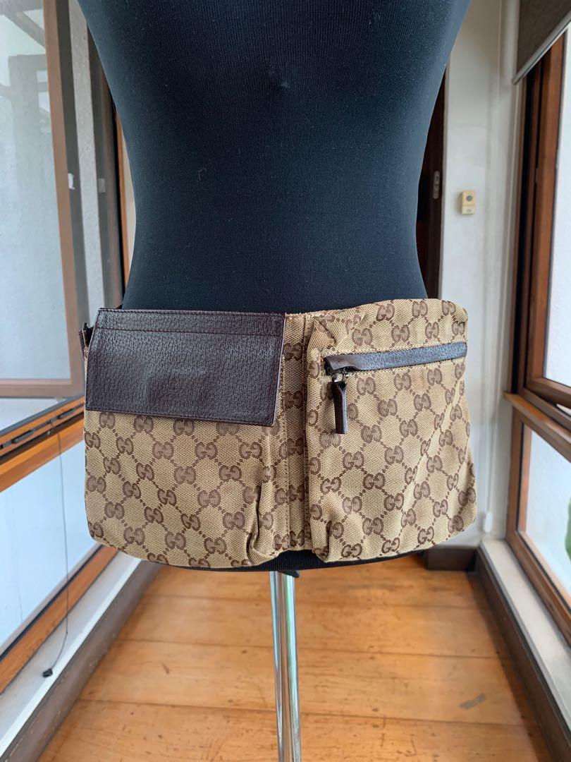 GUCCI GG Supreme Monogram Belt Bag Ebony New