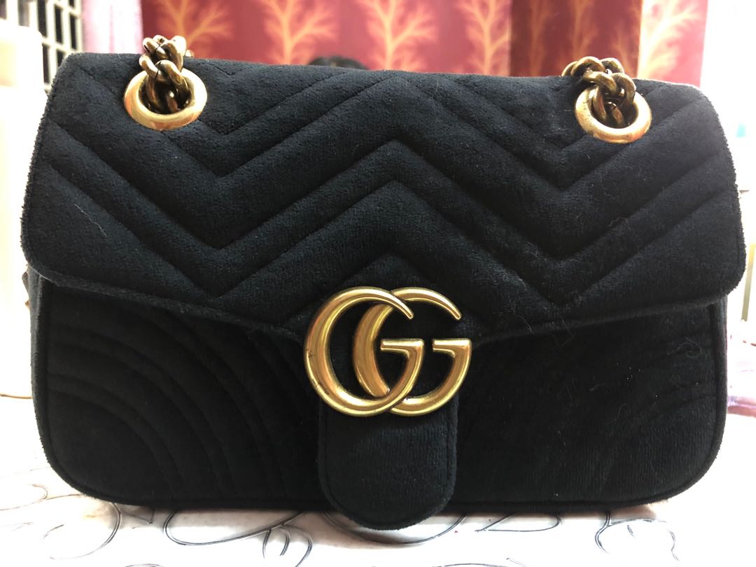 Gucci velvet bag fake store