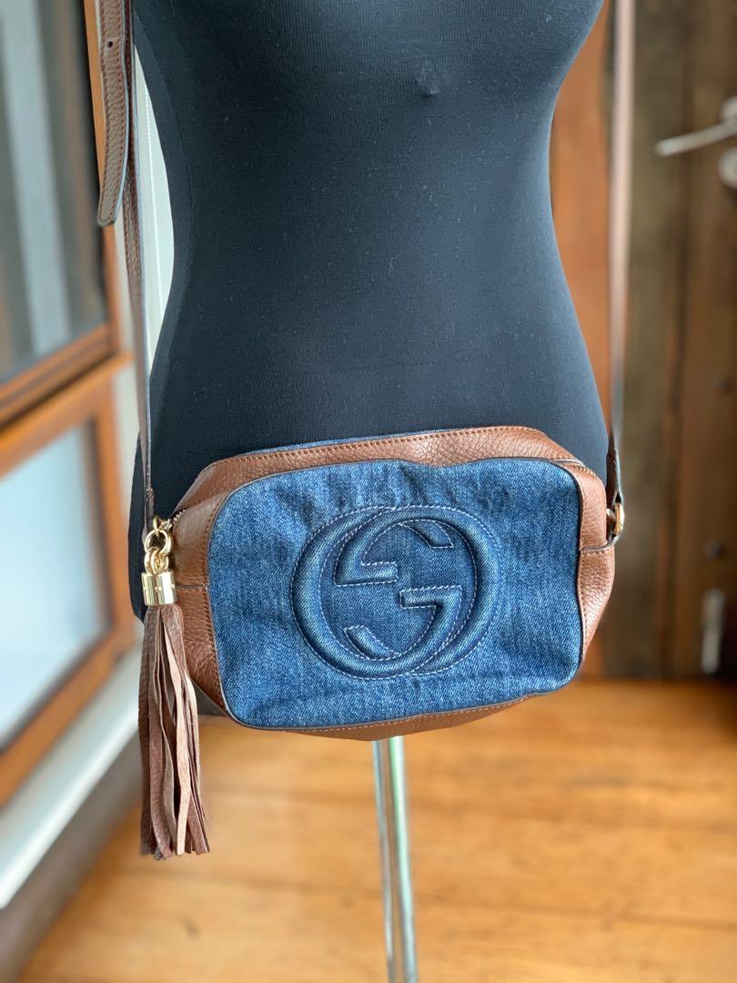 Gucci Soho Denim Crossbody Luxury Bags Wallets on Carousell