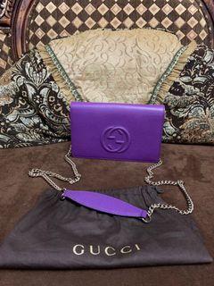 Gucci Wallet On A Chain Purple