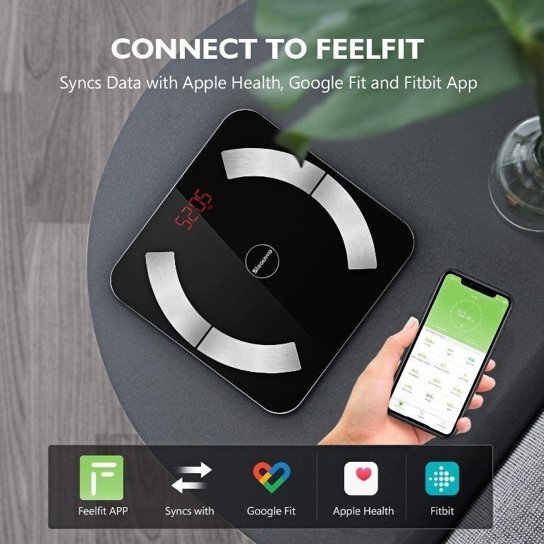 H2307 Bluetooth Body Fat Scale, Slaouwo Smart Fit Track Scale for Body