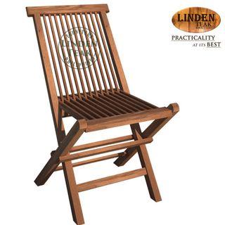 Handcrafted Solid Teak Wood ECO Folding Chair Furniture (Not for heavy use)